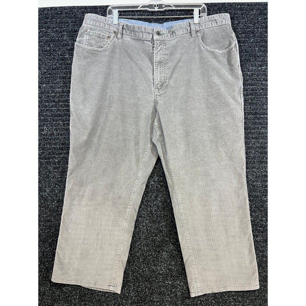 Y2K/90s Style L.L.Bean Corduroy Pants Natural Fit‎ Gray Casual Mens 42x29